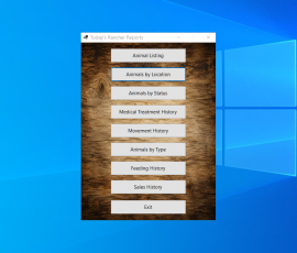 Animal Reports Menu