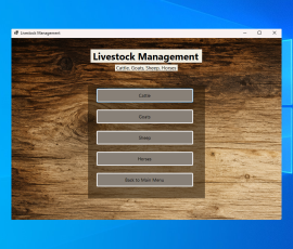 Livestock Menu